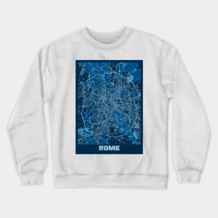 Rome - Italy Peace City Map Crewneck Sweatshirt